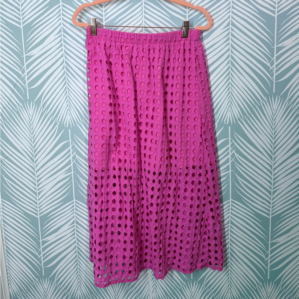 Beachy pink Eyelet Skirt